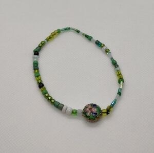 Glass Beaded Flower‎ Bracelet